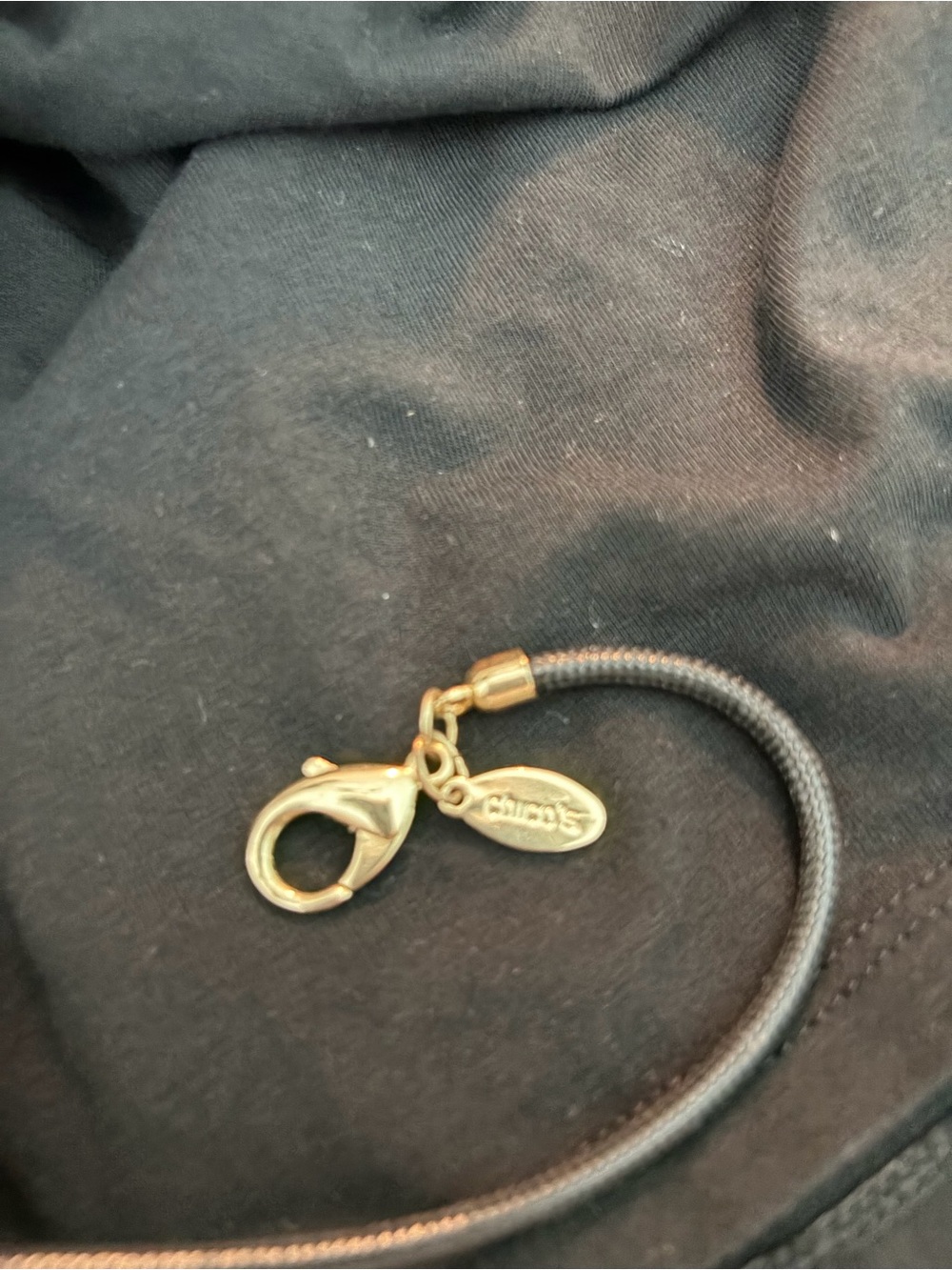 Chico's Leopard-Print Pendant Necklace with Black and Gold Accents - Picture 6 of 6